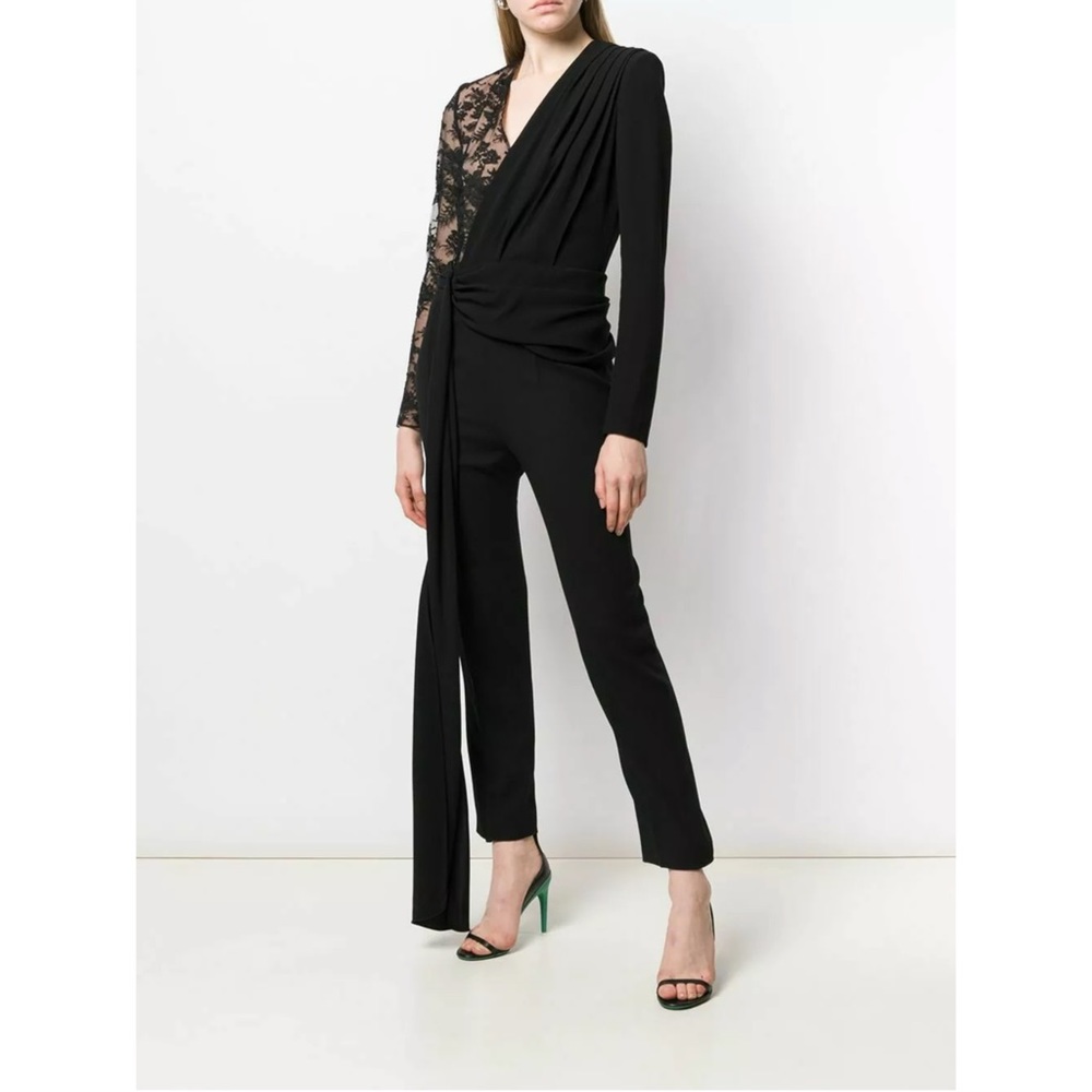 🖤 GIVENCHY Romantic Lace Draped Jumpsuit 44/12 - Picture 10 of 12